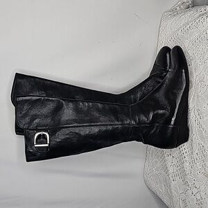 AGL Attilio Giusti Leombruni black leather knee high riding boots sz 6.5